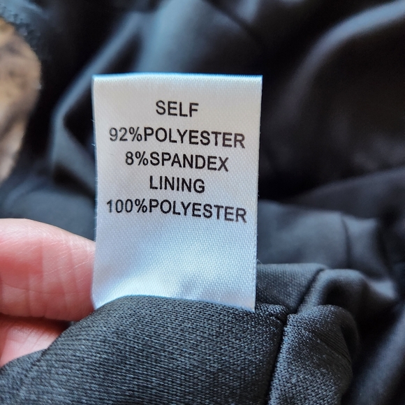 Oleg Cassini BOHO Black & White Bell Sleeve Empire Waist Midi Dress, Size 6 - Picture 4 of 6